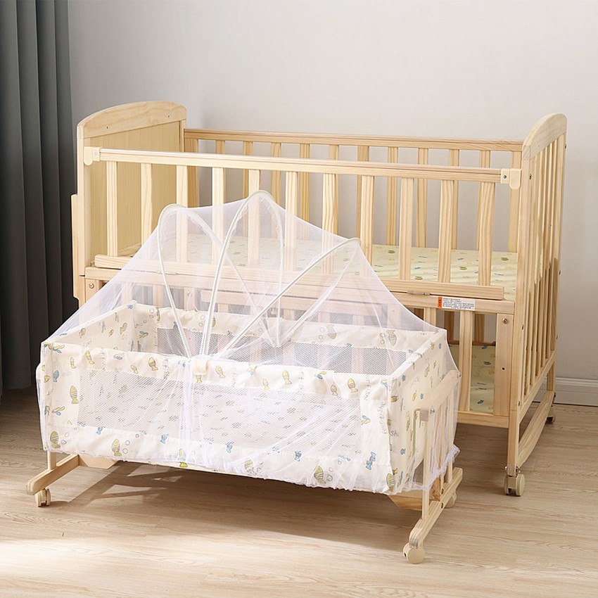 [Tặng quà]Cũi gỗ thông 2 tầng cho bé | BigBuy360 - bigbuy360.vn