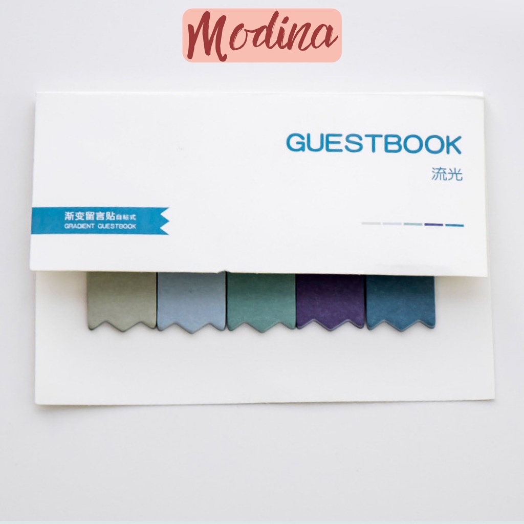 Giấy note cute dễ thương MODINA, tập giấý note trình ký đánh dấu trang màu morandi