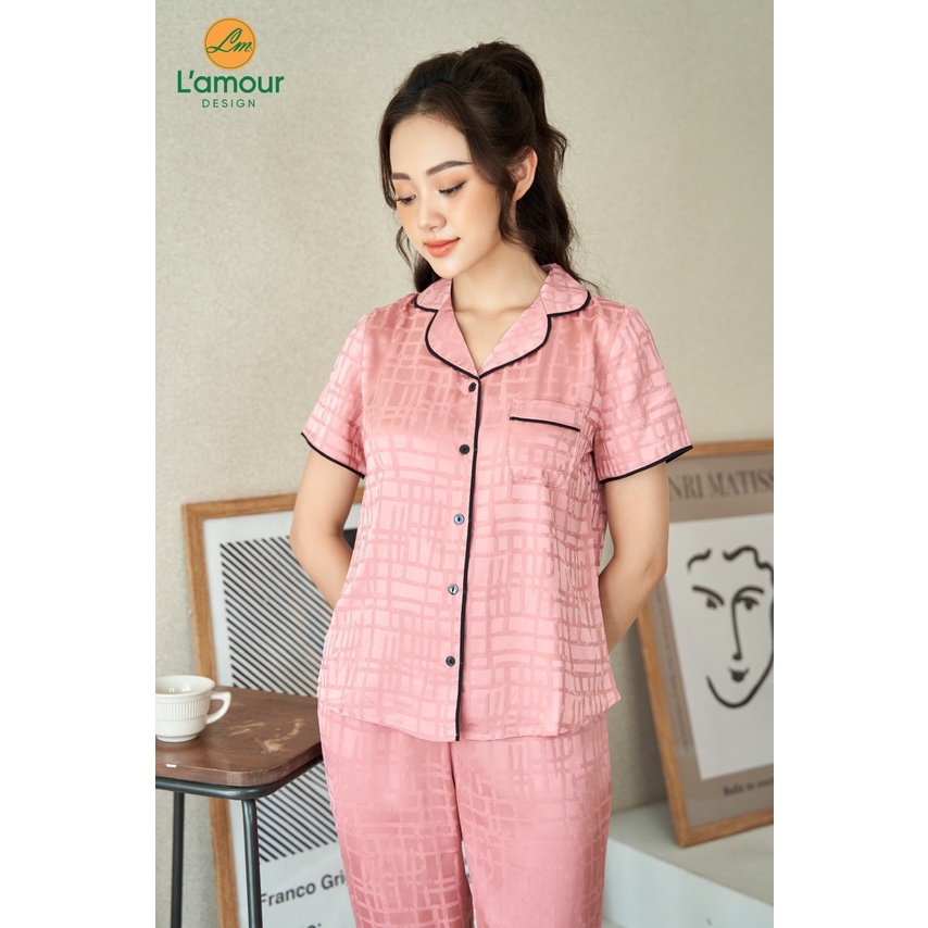 Bộ Lụa Gấm Hồng Kẻ - Lửng