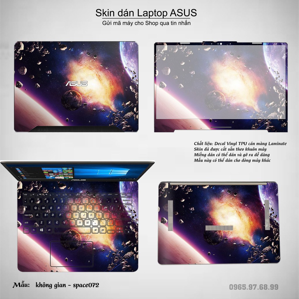 Skin dán Laptop Asus in hình không gian _nhiều mẫu 12 (inbox mã máy cho Shop)