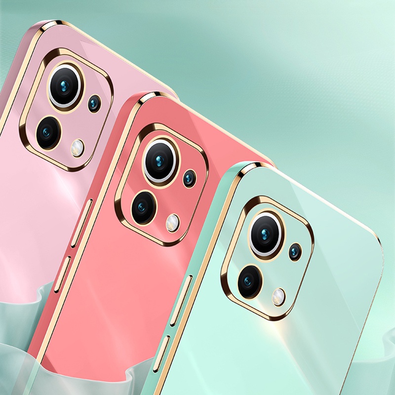 Ốp điện thoại Koosuk cho Xiaomi Mi 11 Lite 10T Pro Mi10t Mi11 Ultra hình vuông mượt mà mạ điện