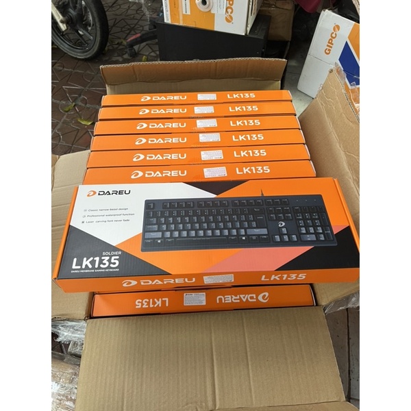 Bàn phím gaming  + chuột máy tính Dareu LK 135, LM130s chống nước - Chính hãng Bảo hành 24 tháng