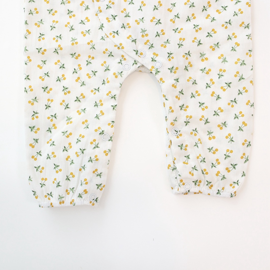 Romper Sanlutoz từ cotton dài tay cho bé gái sơ sinh