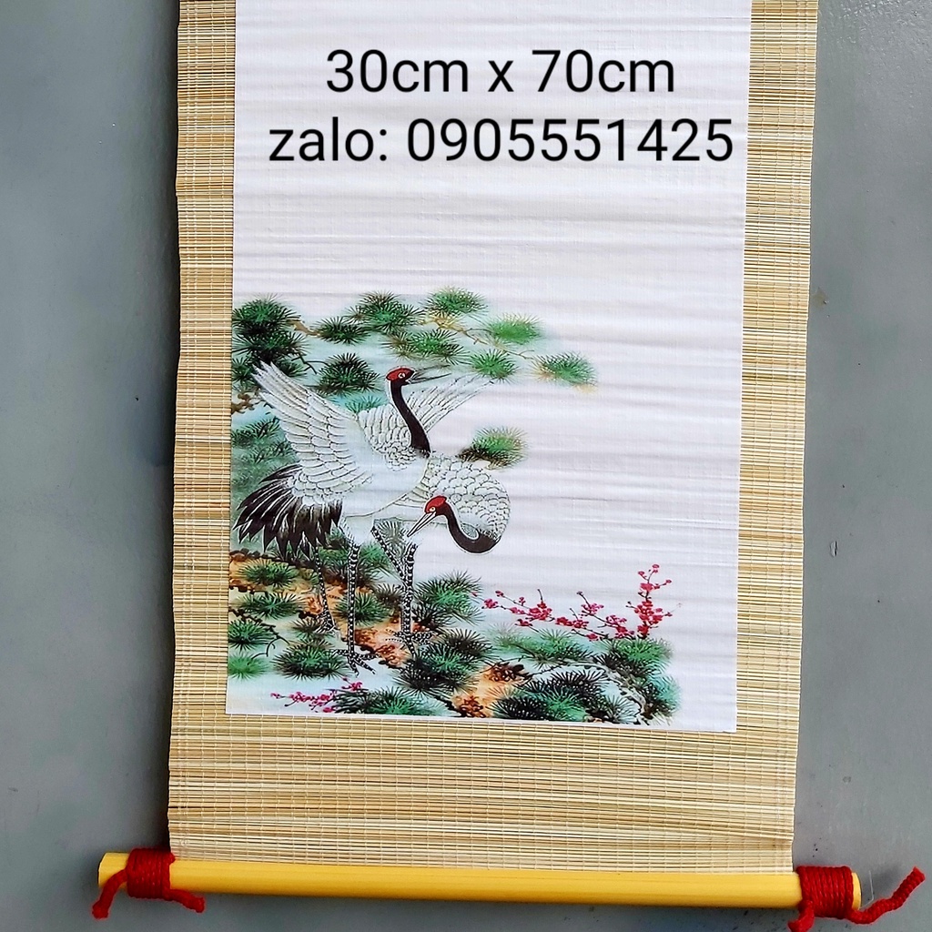 Bộ 4 mành tre viết thư pháp 30cm x 70cm .Giấy, biểu lụa viết thư pháp. Câu Đối. Tranh trang trí tết