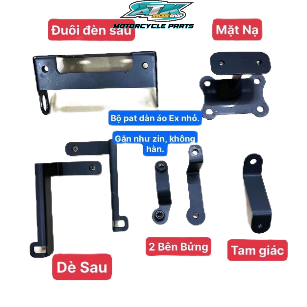 Full bộ bát dàn áo xe Exciter 135 5s muốn xuốn áo ex10 lắp như zin