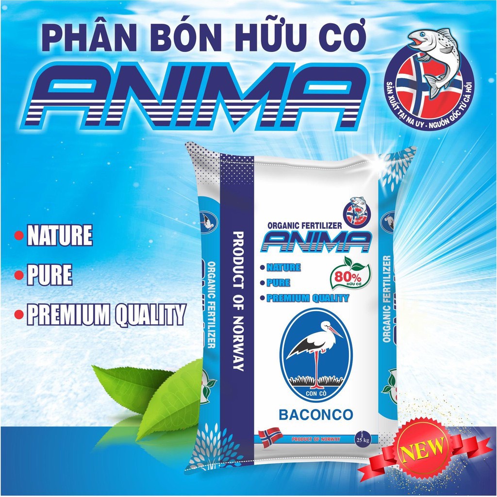 Phân Bón Hữu Cơ Đạm Cá Hồi NA UY , dinh dưỡng cho cây trồng