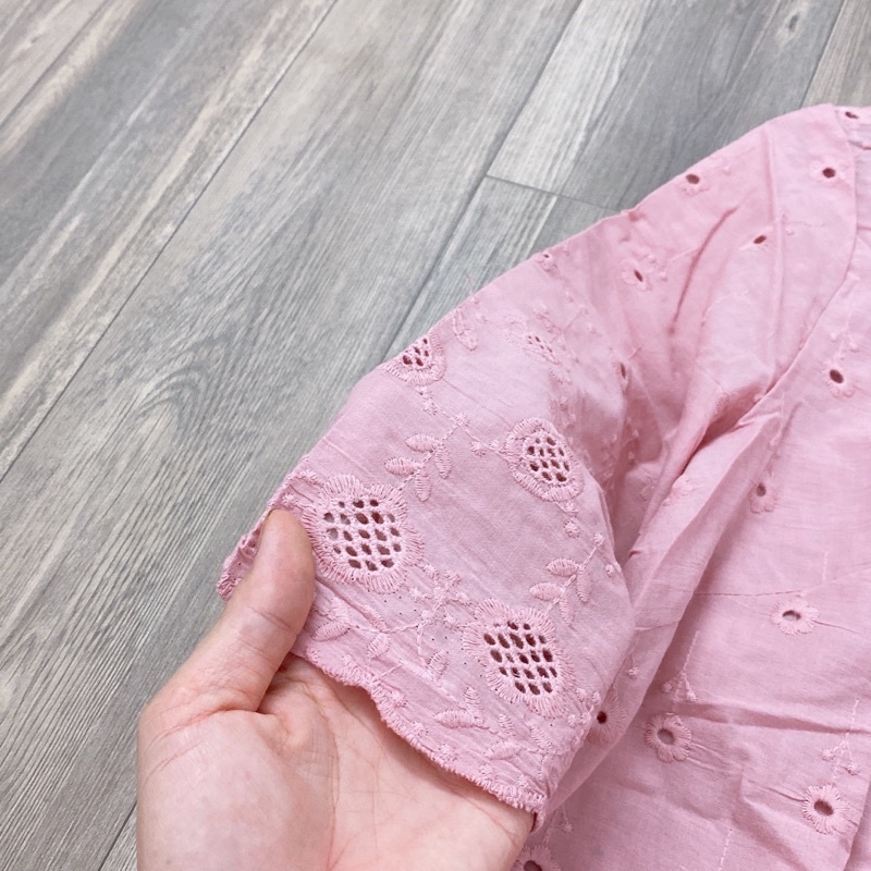 Áo Bầu Thêu Hoa Mái Tới Sinh [55-75kg] - Ảnh thật