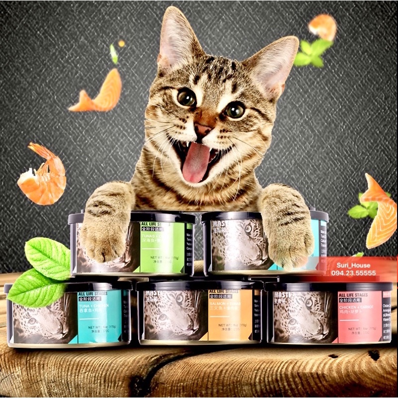Pate cho mèo Masti Thức ăn cho mèo Tăng cân bổ sung dinh dưỡng Surica MT10 (170gr)