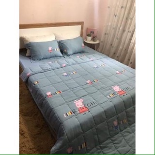 Set Chăn Trần Ga Gối Đũi(chat chọn mẫu)
