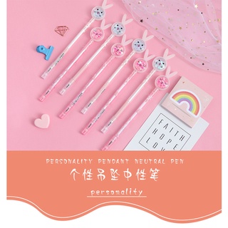 Bút gel thỏ hoạt hình lấp lánh dễ thương