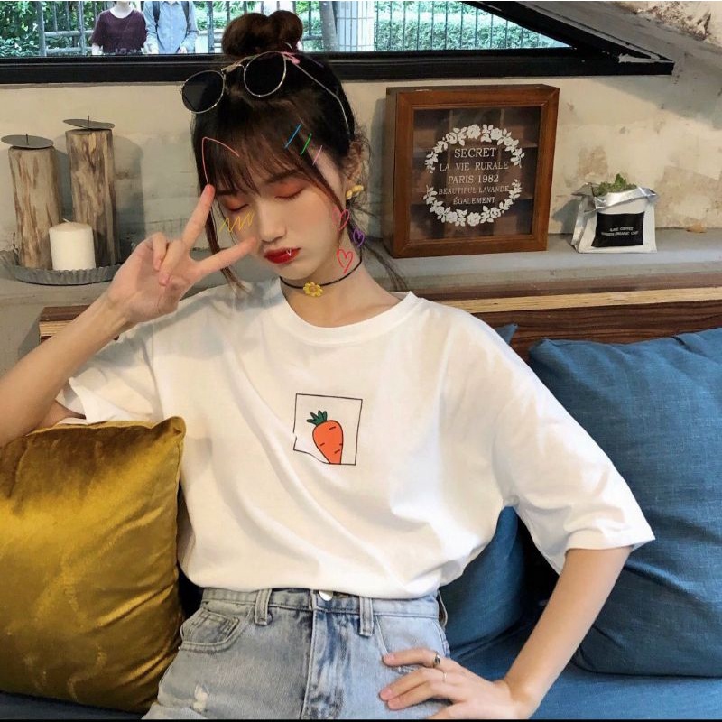Áo thun nữ tay ngắn cotton cao cấp hàng đẹp giá tốt in hình mẫu mới trẻ trung