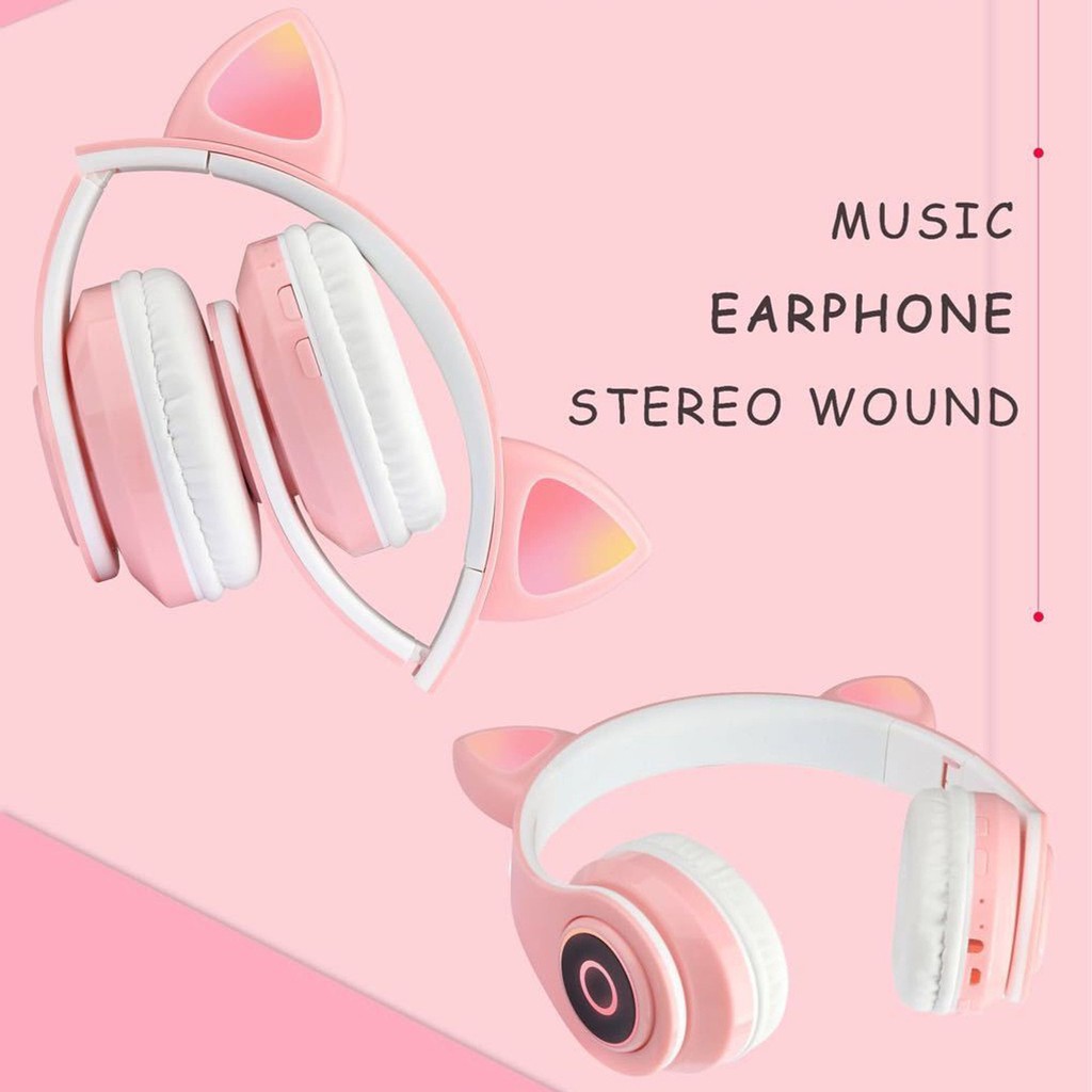 Tai Nghe Bluetooth 5.0 Không Dây Hình Tai Thỏ Có Mic | BigBuy360 - bigbuy360.vn