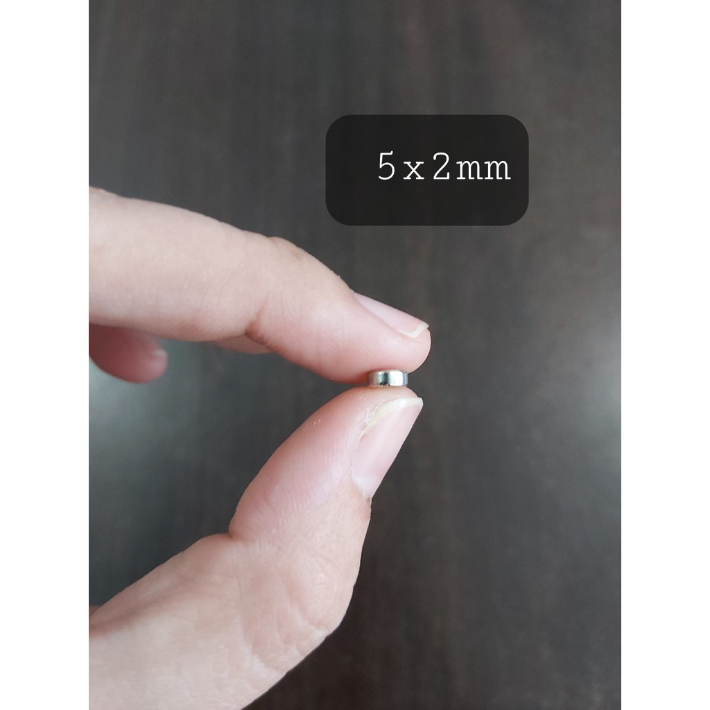Nam châm viên nhỏ 5x2mm, 5x3mm, 5x4mm, dán sau vật để gắn vật