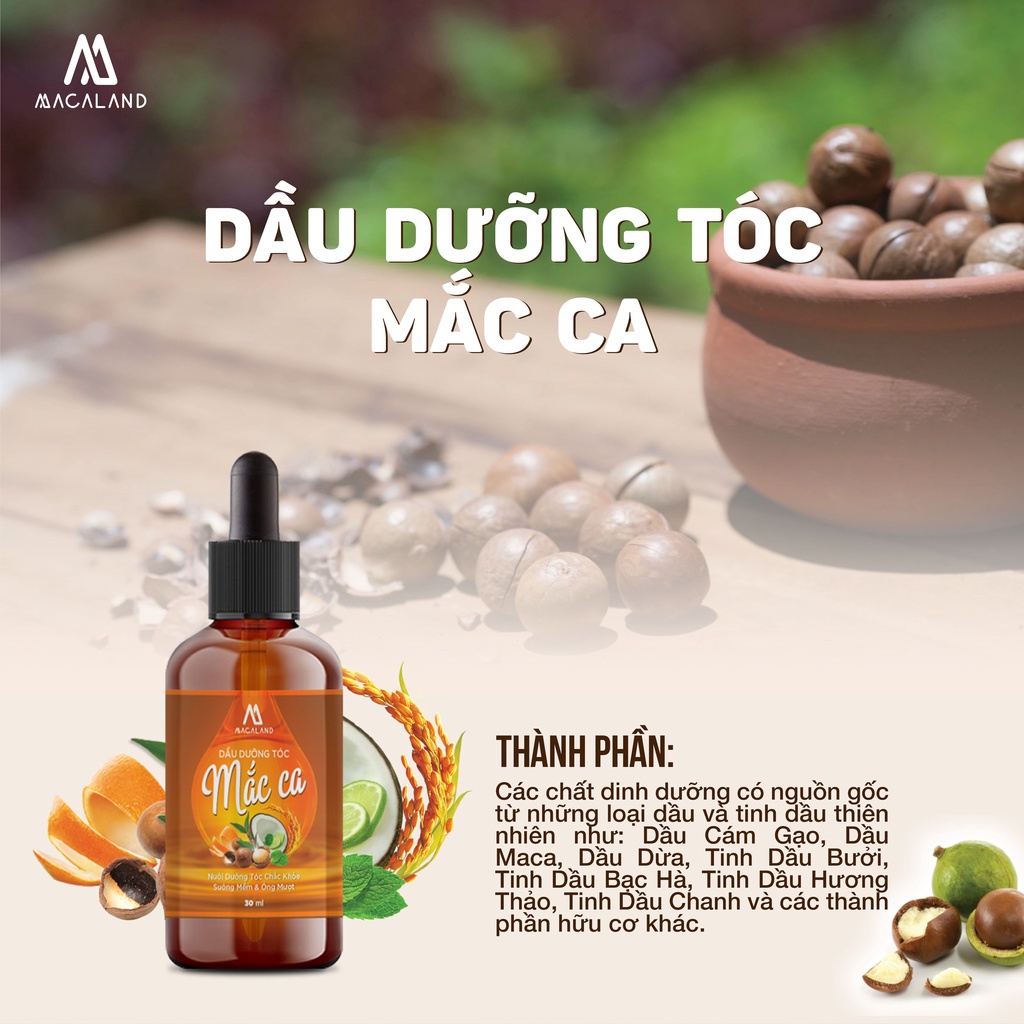 Dầu dưỡng tóc MACALAND 30ml nuôi dưỡng mái tóc mềm mượt, bồng bềnh