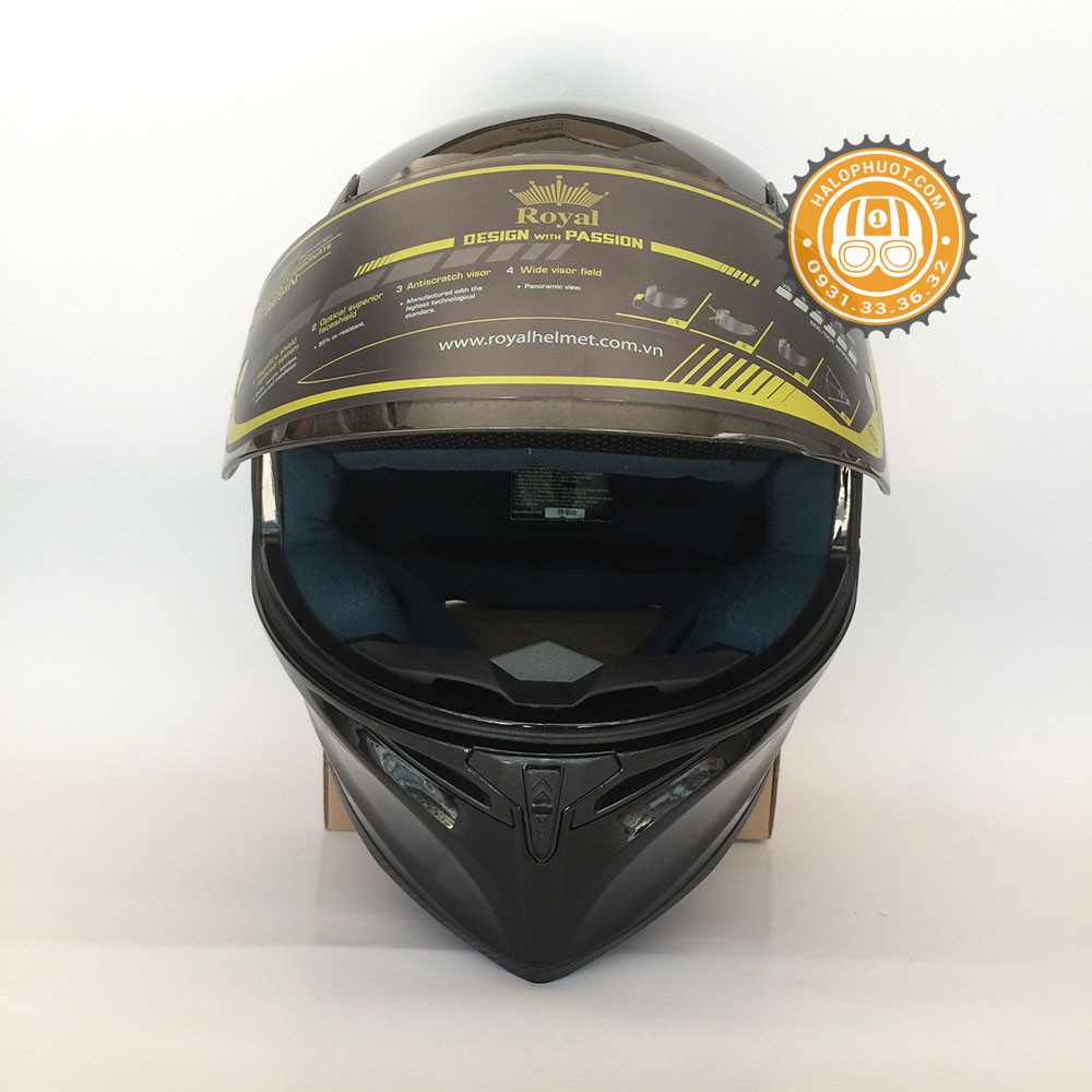 Nón bảo hiểm Fullface Royal M138B chính hãng (tặng balo rút) (BH trọn đời)