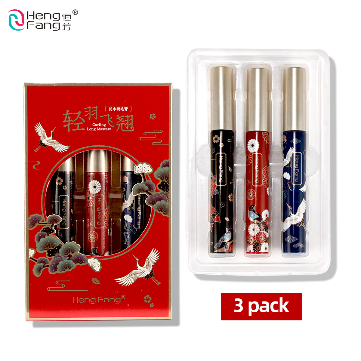 Bộ 3 Mascara Hengfang H6234 8g Chống Thấm Nước Màu Đen / Đỏ / Xanh Dương | BigBuy360 - bigbuy360.vn