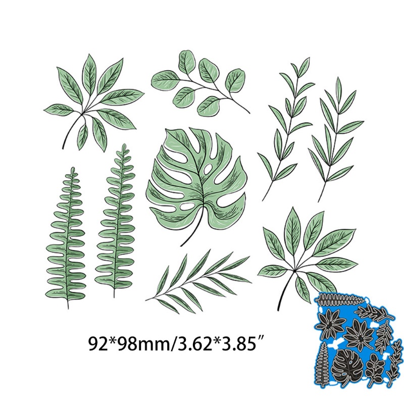 Khuôn Cắt Giấy Làm Từ Kim Loại Hình Lá Trang Trí Scrapbook