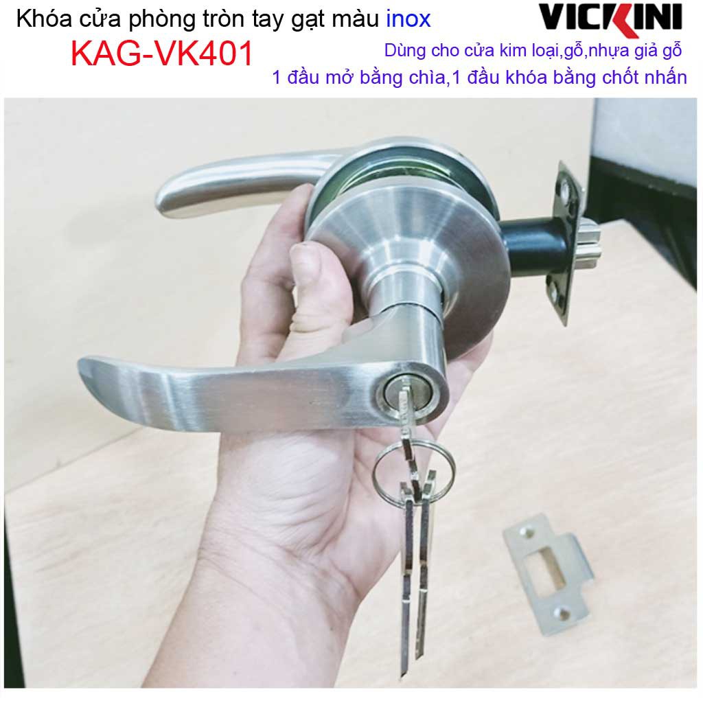 Khóa cửa phòng tay gạt, khóa cửa Vickini KAG-VK401 gía tốt, chất lượng tốt siêu bền