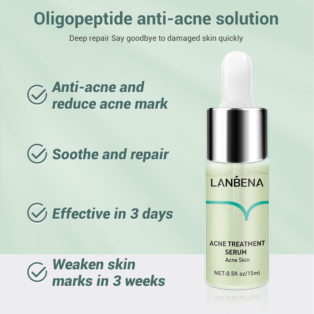 Serum Lanbena 15ml giúp giảm sẹo mụn phục hồi da dưỡng ẩm se khít lỗ chân lông