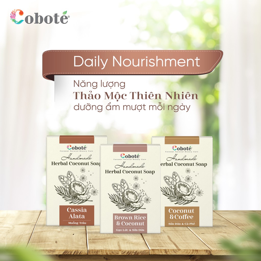 Xà phòng thảo mộc chăm sóc hàng ngày Coboté 100g - Gạo lứt & Sữa dừa | BigBuy360 - bigbuy360.vn
