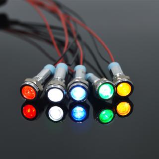 1 Chiếc 6 Mm LED Mini Kim Loại Đèn Báo Tín Hiệu Đèn Chủ Đề Kim Loại 6V 12V 24V 220V Phi Công Niêm Phong