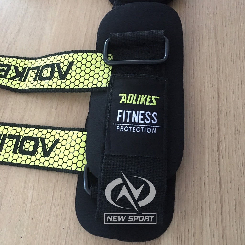 Dây Kéo Lưng Tập Gym Kết Hợp Quấn Cổ Tay Bản Cải Tiến Aolikes Lifting Straps (1 Đôi) 7633