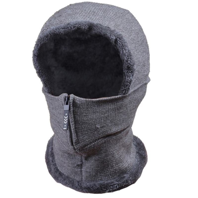 Mũ beanie Trùm Đầu Có Khóa Kéo Thời Trang Cho Nữ