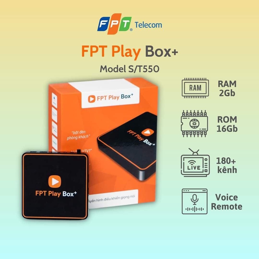 ĐẦU THU TRUYỀN HÌNH CÁP FPT PLAY BOX - MODEL T550 - RAM 2GB - ROM 16GB