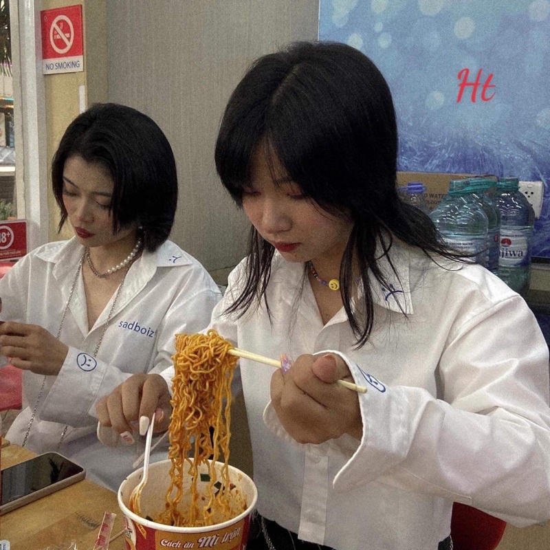 Áo sơ mi Sadboi tay dài HT12