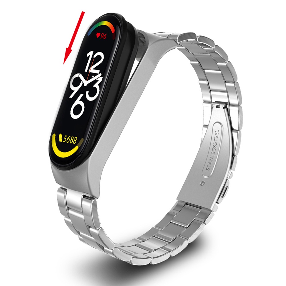 Dây Đeo Inox Cho Đồng Hồ Thông Minh Xiaomi Mi Band 8 7 6 5 4 3