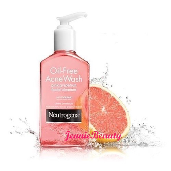 [Hàng USA] Sữa rửa mặt sạch mụn dạng gel Hương Bưởi Neutrogena Oil-Free Acne Wash Pink Grapefruit (177ml)