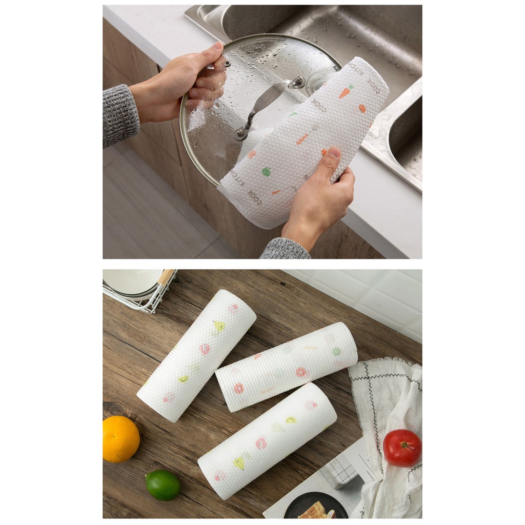 [Size Lớn] 1 Cuộn Giấy Lau Bếp Đa Năng 25x25cm Có Thể Giặt Được - Dumi Shop
