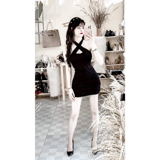đầm body đắp chéo ngực