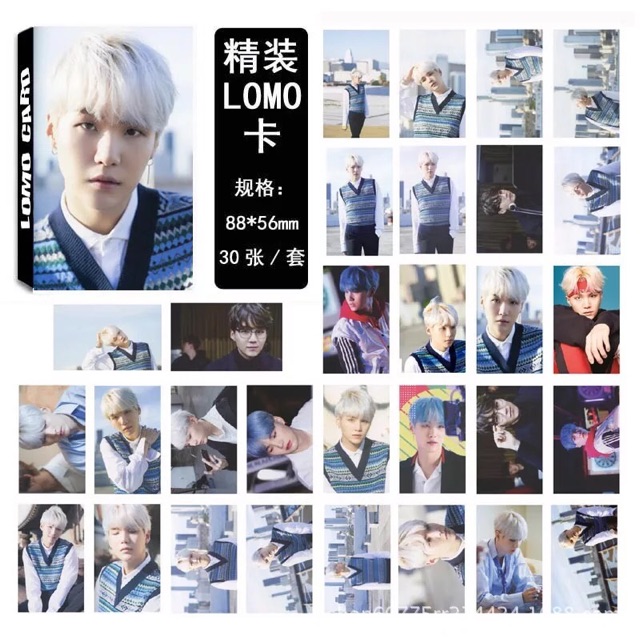 Lomo hộp giấy 30 tấm Suga (BTS)