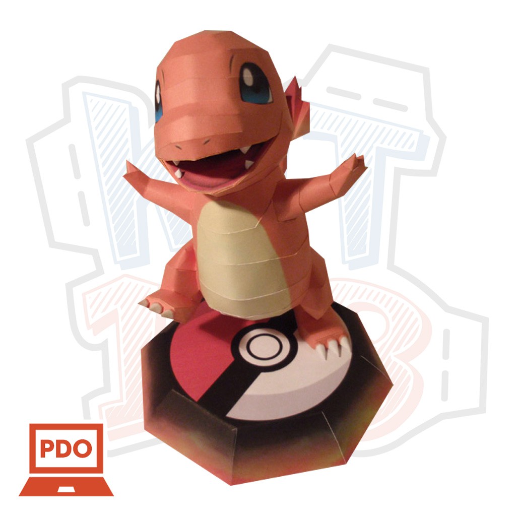 Mô hình giấy Pokemon Charmander