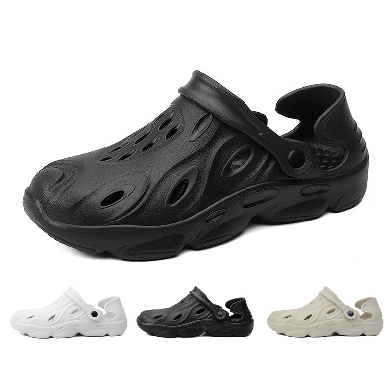 Xăng đan đi biển JINTOHO màu đen thoáng khí chống thấm nước có size lớn 40-48 thời trang mùa hè cho nam giới