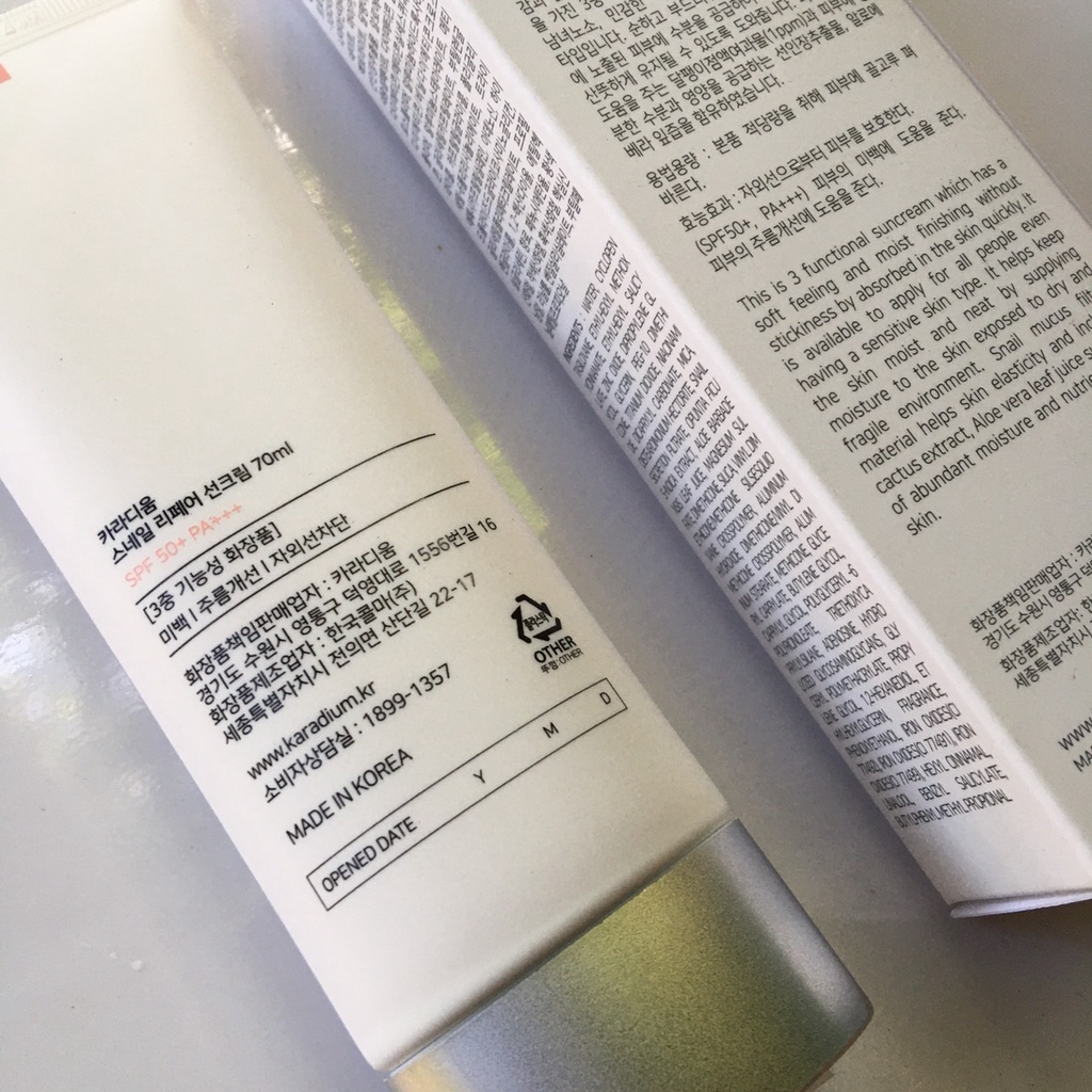 Kem chống nắng Karadium Snail Repair Sun Cream SPF 50 PA+++70 | BigBuy360 - bigbuy360.vn