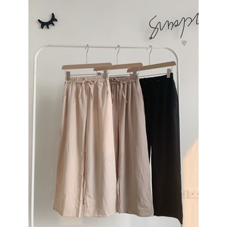 Quần ống rộng lụa cạp chun nơ QB156 1994closet