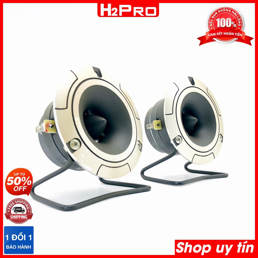 Đôi loa treble kèn bãi 10cm Pioneer H2Pro 100W-8 ôm-từ kép 60+70, loa treble kèn nam châm cao cấp (tặng cặp tụ 30k)