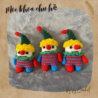 Móc khoá chú hề bằng len móc handmade 🧶