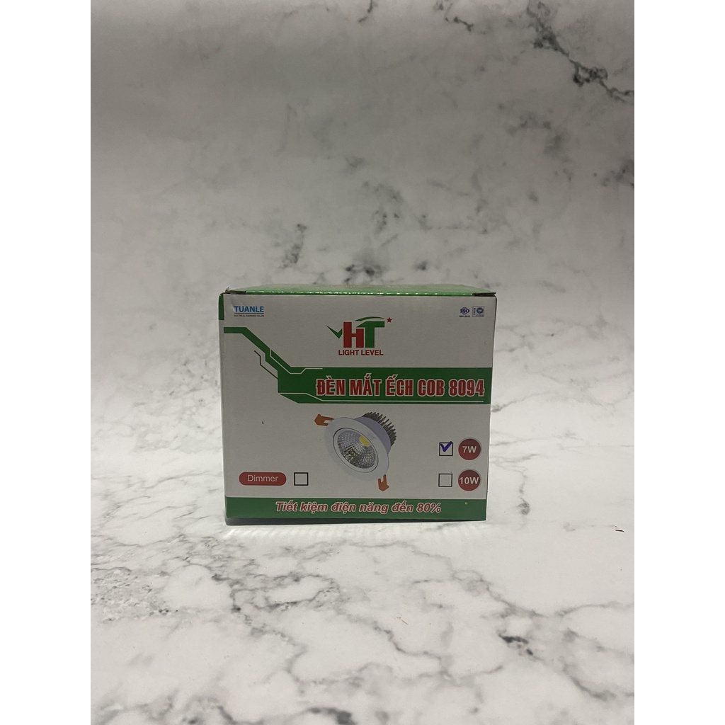 Đèn LED mắt ếch 8094 sử dụng Chip LED COB với thiết kế sang trọng, kiểu dáng chắc chắn, tích hợp công nghệ LED tiên tiến