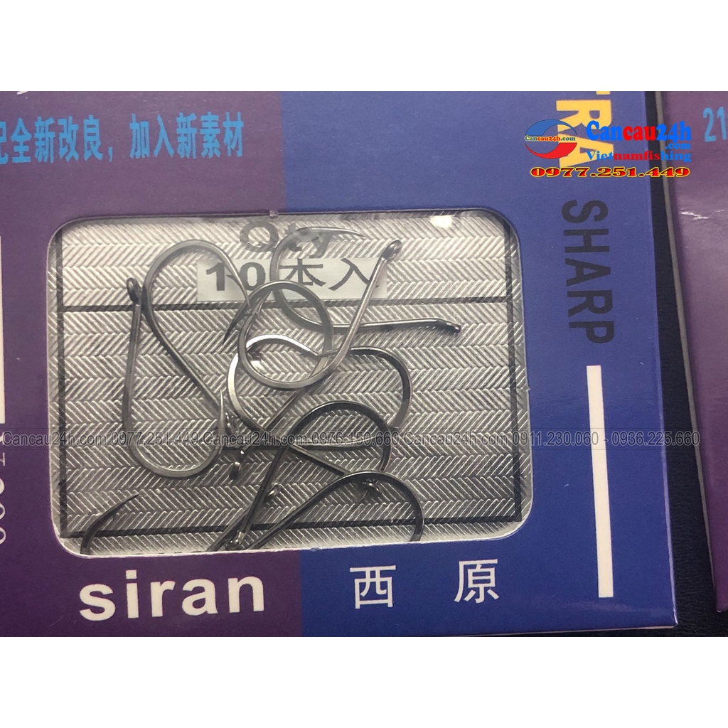 Lưỡi câu đơn EXTRA SIRAN vỉ đủ side cho anh câu lưỡi đơn chất lượng.