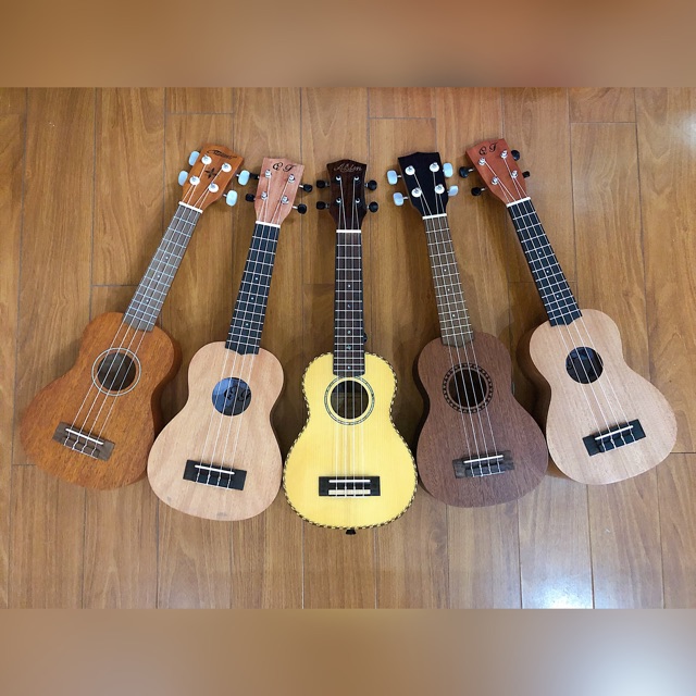 Đàn ukulele soprano gỗ mộc size 21 chất lượng