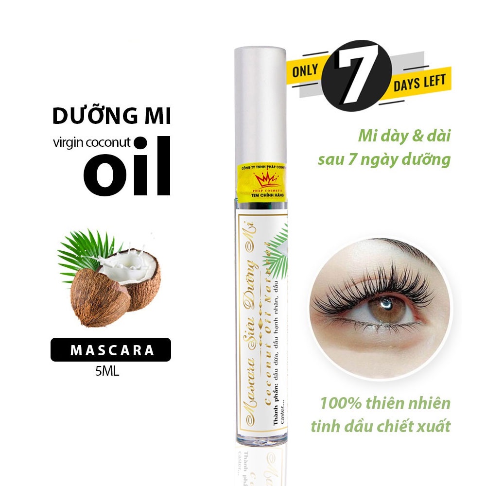 Siêu dưỡng mi mascara dầu dừa giúp mi dày dài, cong Pháp cosmetic