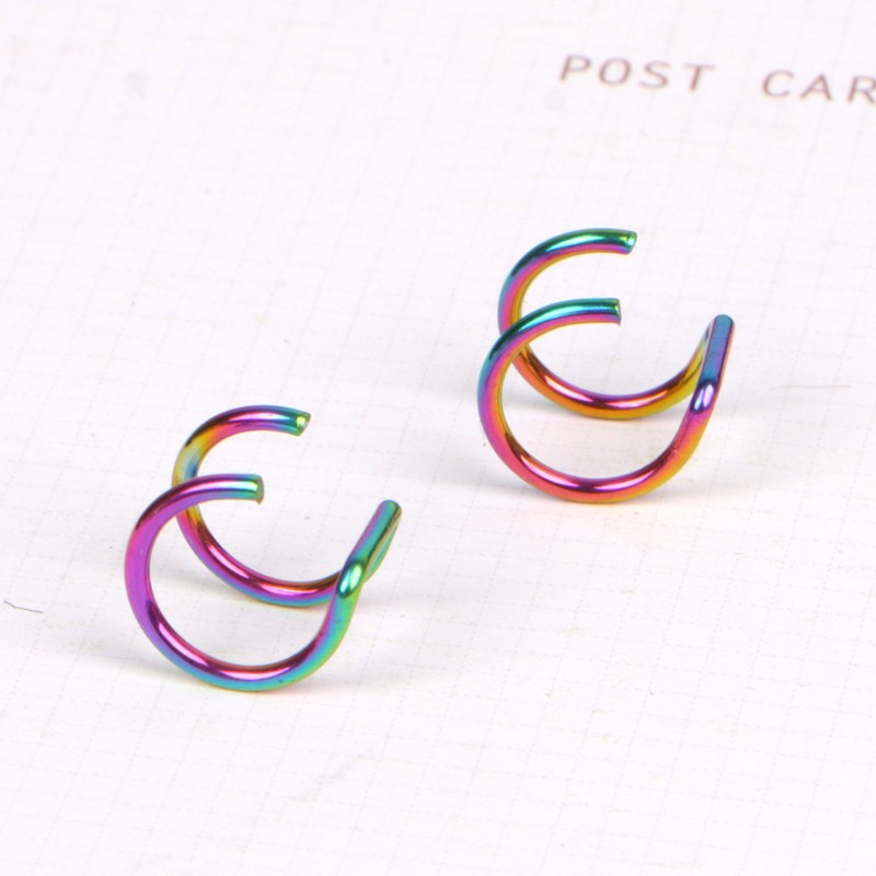 Khuyên Vành Tai Hình 2 Vòng Cá Tính