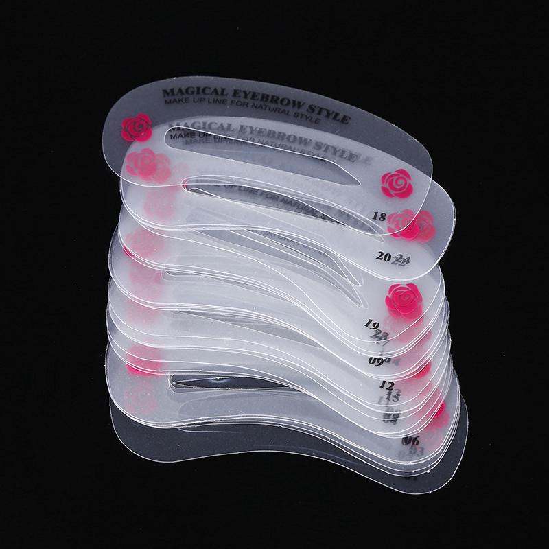 Reusable Eyebrow Stencils 24PCs Shaping Grooming Brow Template Make Up