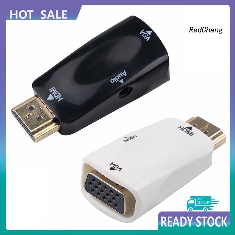 ( Hàng new) Đầu Chuyển Đổi HDMI To VGA - HDMI Sang VGA - Hỗ trợ Video 1080P/60Hz + 3.5mm Audio. Hàng chuẩn mới zin.