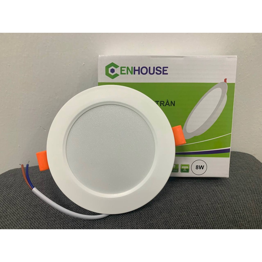Đèn LED âm trần downlight CENHOUSE  8W 12W 18W mỏng Bảo hành chính hãng 1 đổi 1 12tháng as Trắng Vàng Trung Tính