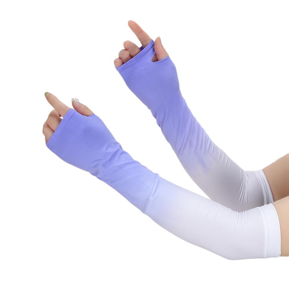 Set 2 Găng Tay Vải Lụa Lạnh Tiện Dụng Khi Lái Xe Đạp / Chạy Bộ