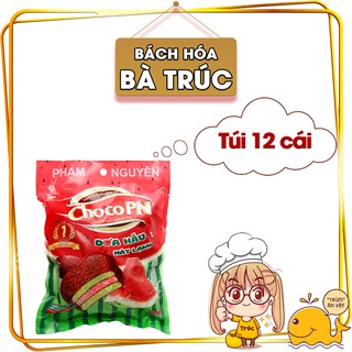 BÁNH SOCOLA KEM VỊ DƯA HẤU MÁT LẠNH CHOCO PN GÓI 204G (12 CÁI)
